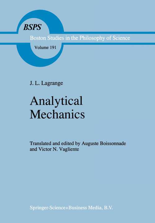 Book cover of Analytical Mechanics (1997) (Boston Studies in the Philosophy and History of Science #191)