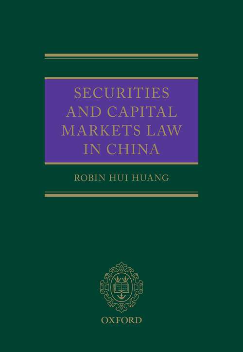 Book cover of Securities and Capital Markets Law in China