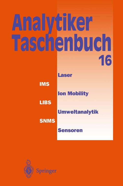 Book cover of Analytiker-Taschenbuch (1997) (Analytiker-Taschenbuch #16)