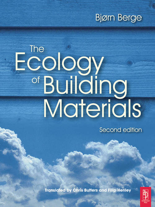 Book cover of The Ecology of Building Materials (2)