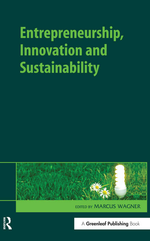 Book cover of Entrepreneurship, Innovation and Sustainability