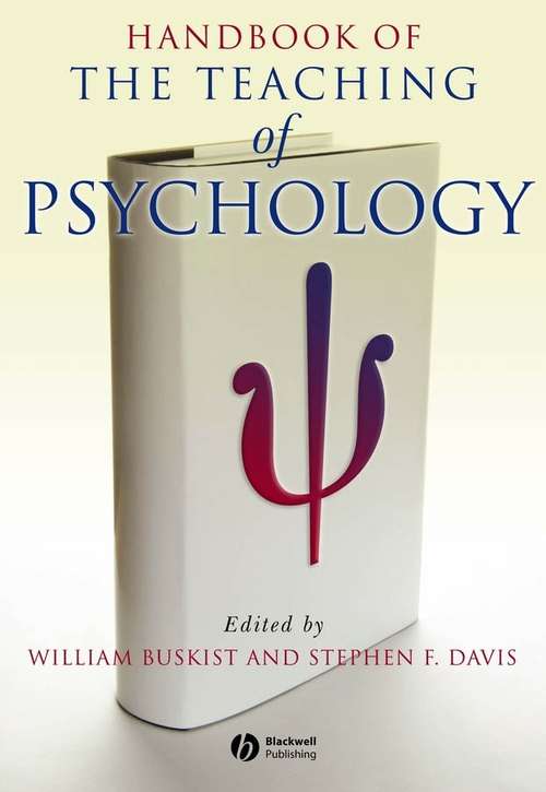 Book cover of Handbook of the Teaching of Psychology
