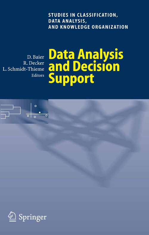 Book cover of Data Analysis and Decision Support (2005) (Studies in Classification, Data Analysis, and Knowledge Organization)