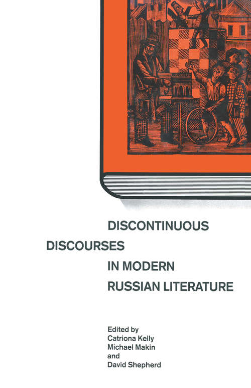 Book cover of Discontinuous Discourses in Modern Russian Literature: (pdf) (1st ed. 1989)