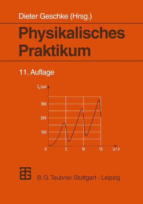 Book cover of Physikalisches Praktikum (11., neubearbeitete Aufl. 1998)