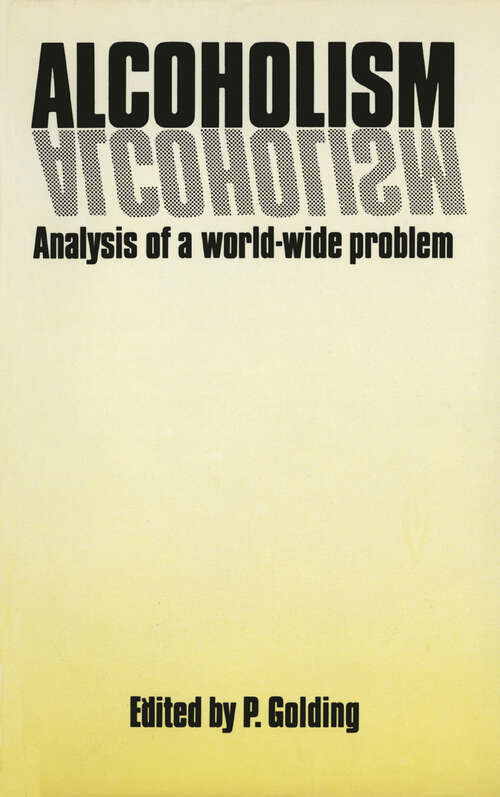 Book cover of Alcoholism: Analysis of a World-Wide Problem (1983)