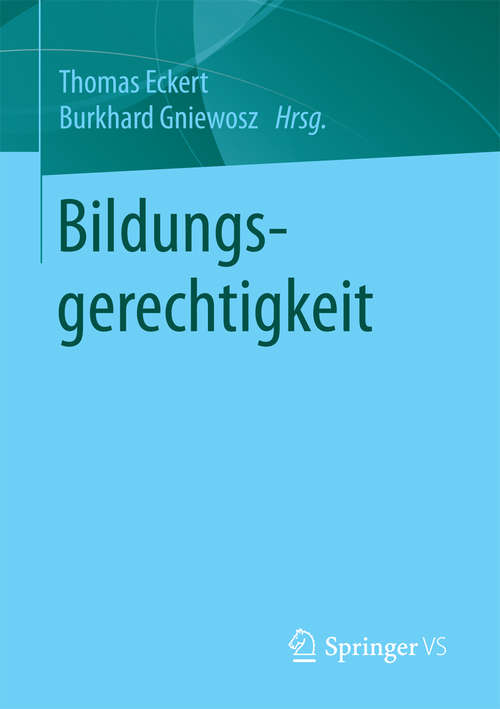 Book cover of Bildungsgerechtigkeit