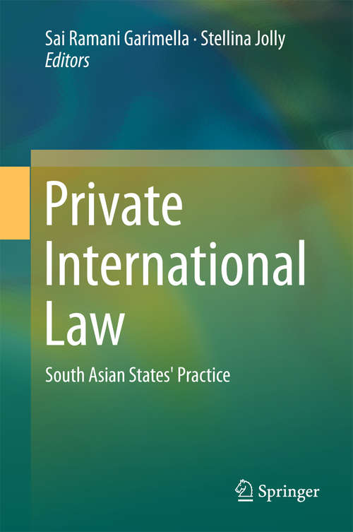 Book cover of Private International Law: South Asian States’ Practice (Routledge Research in International Law)