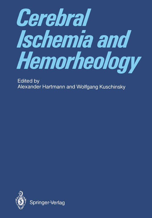 Book cover of Cerebral Ischemia and Hemorheology (1987)