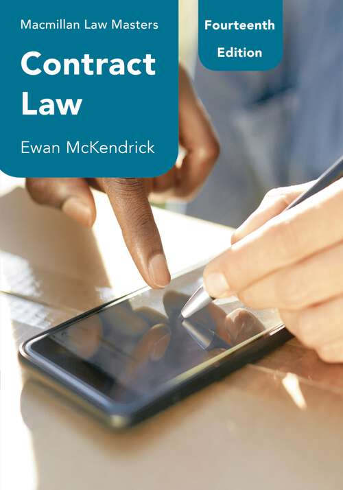 Book cover of Contract Law (14th ed. 2021) (Macmillan Law Masters)