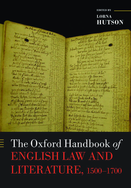 Book cover of The Oxford Handbook of English Law and Literature, 1500-1700 (Oxford Handbooks)
