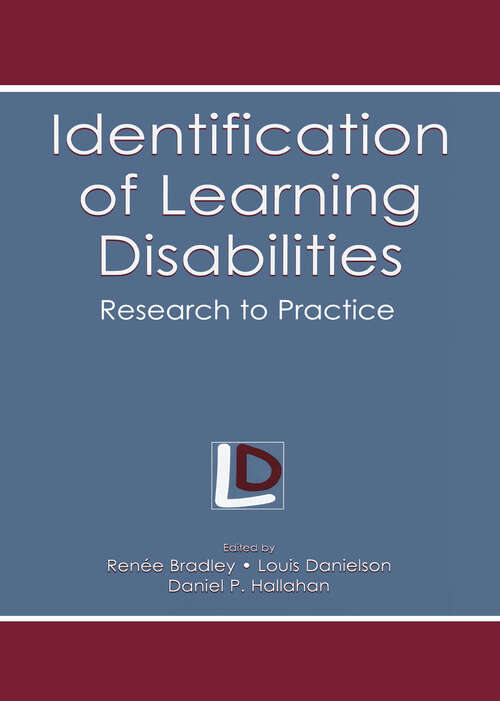 Book cover of Identification of Learning Disabilities: Research To Practice (The LEA Series on Special Education and Disability)