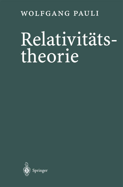 Book cover of Relativitätstheorie (2000)