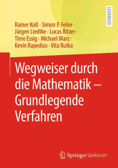 Book cover of Wegweiser durch die Mathematik – Grundlegende Verfahren (2024)