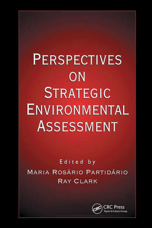 Book cover of Perspectives on Strategic Environmental Assessment