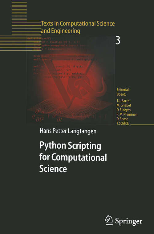 Book cover of Python Scripting for Computational Science (2004) (Texts in Computational Science and Engineering #3)