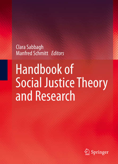 Book cover of Handbook of Social Justice Theory and Research (1st ed. 2016)