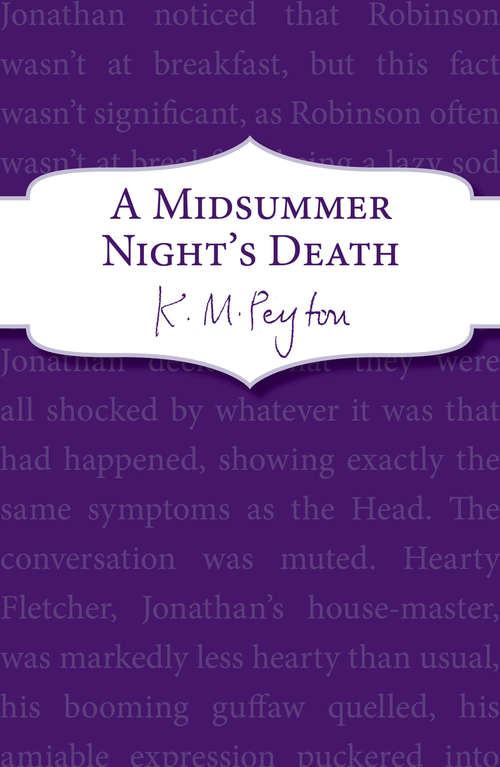 Book cover of A Midsummer Night's Death (Oxford Children's Modern Classics Ser.)