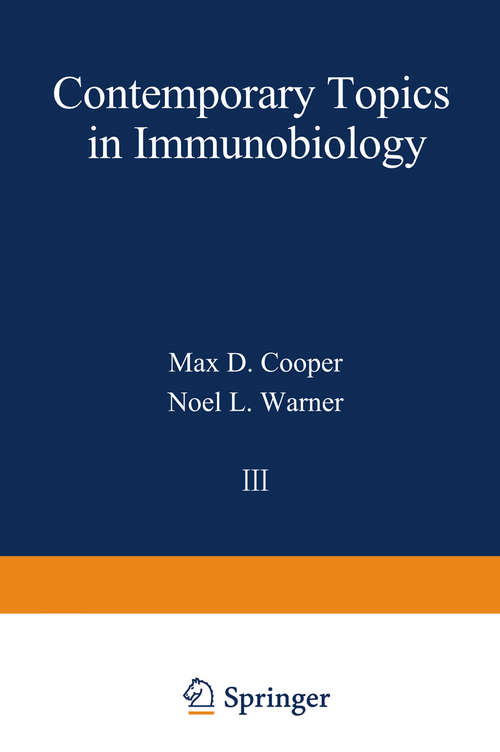 Book cover of Contemporary Topics in Immunobiology: Volume 3 (1974)