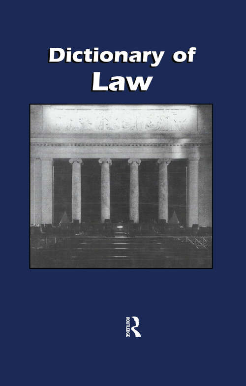 Book cover of Dictionary of Law