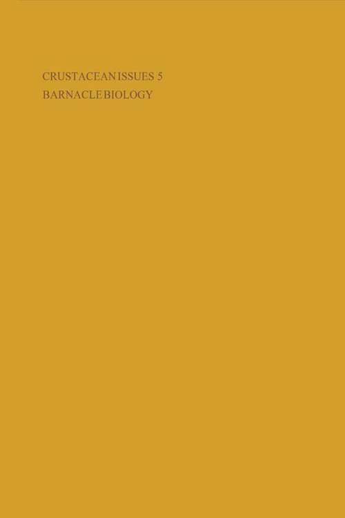 Book cover of Barnacle Biology