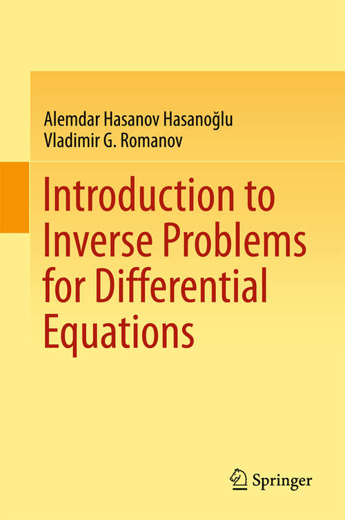 Book cover of Introduction to Inverse Problems for Differential Equations