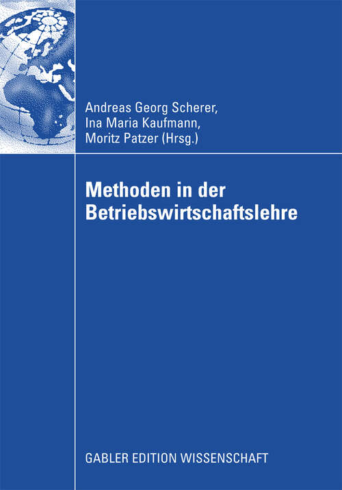 Book cover of Methoden in der Betriebswirtschaftlehre (2009)