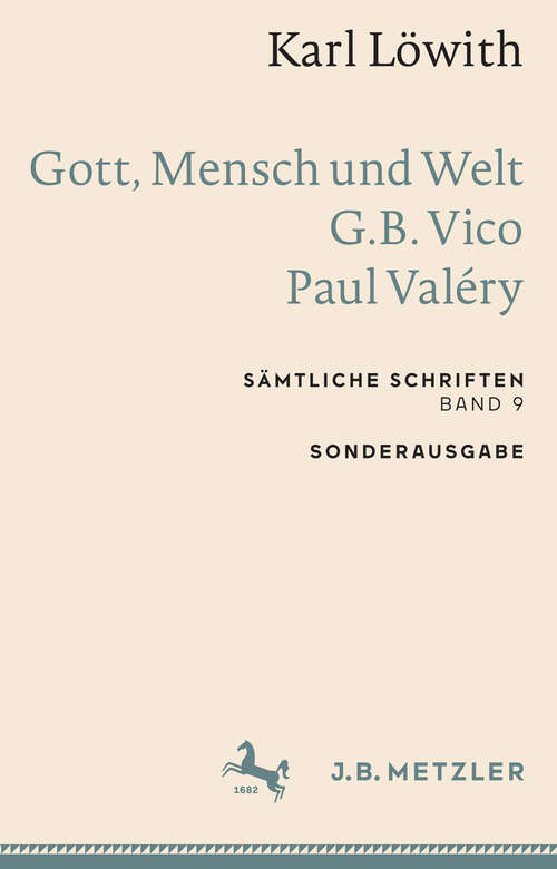 Book cover of Karl Löwith: Sämtliche Schriften, Band 9 (1. Aufl. 2022)