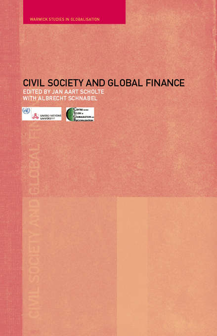 Book cover of Civil Society and Global Finance (Routledge Studies in Globalisation)