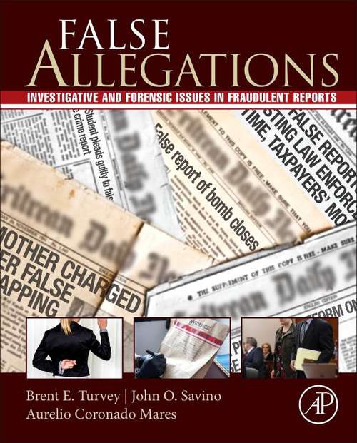 Book cover of False Allegations: Investigative And Forensic Issues In Fraudulent Reports Of Crime (PDF)