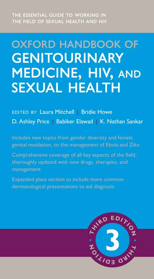 Book cover of Oxford Handbook of Genitourinary Medicine, HIV, and Sexual Health (Oxford Medical Handbooks)