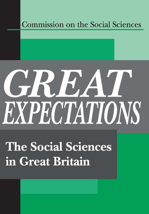 Book cover of Great Expectations: The Social Sciences in Great Britain