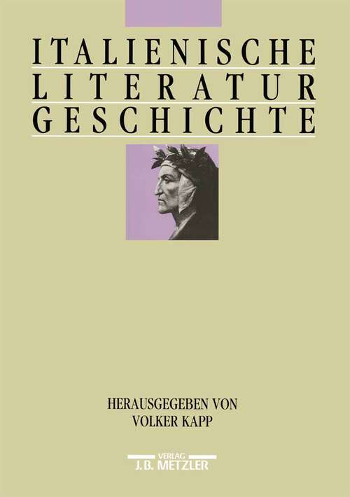 Book cover of Italienische Literaturgeschichte (1. Aufl. 1992)