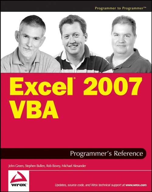 Book cover of Excel 2007 VBA Programmer's Reference