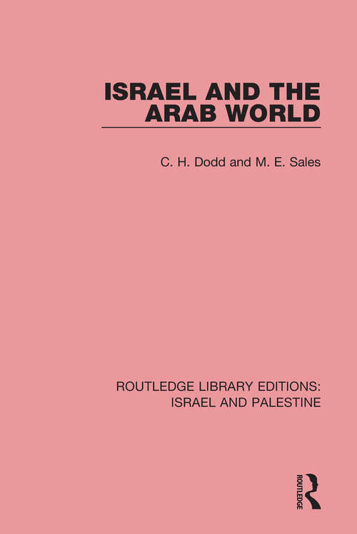 Book cover of Israel and the Arab World (Routledge Library Editions: Israel and Palestine)