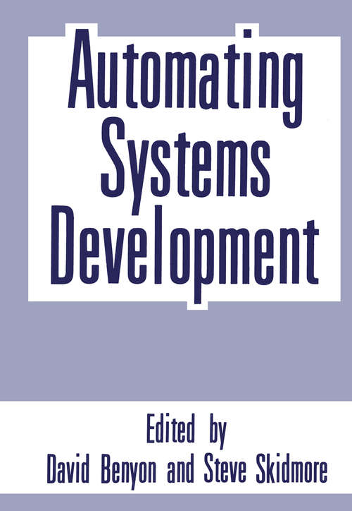 Book cover of Automating Systems Development (1988)