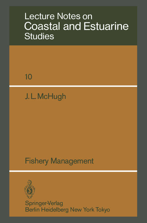 Book cover of Fishery Management (1984) (Coastal and Estuarine Studies #10)
