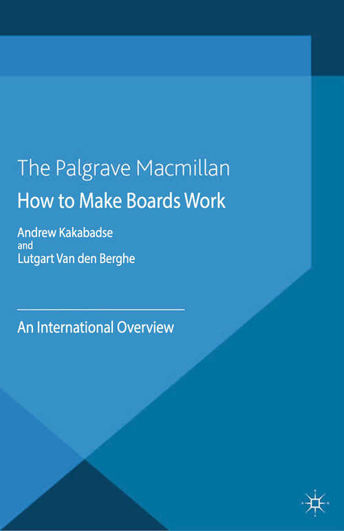 Book cover of How to Make Boards Work: An International Overview (2013)