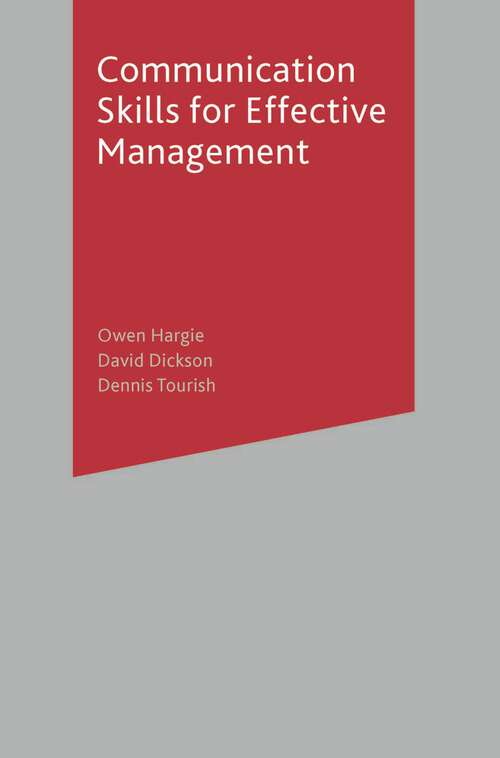 Book cover of Communication Skills for Effective Management (2004)