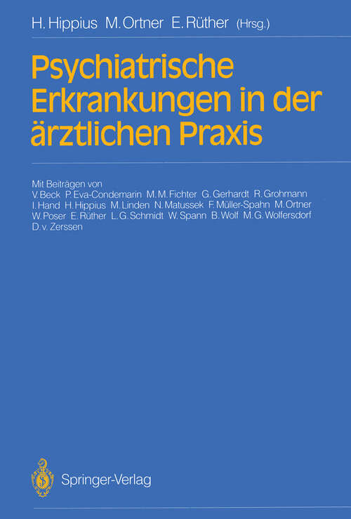 Book cover of Psychiatrische Erkrankungen in der ärztlichen Praxis (1991)