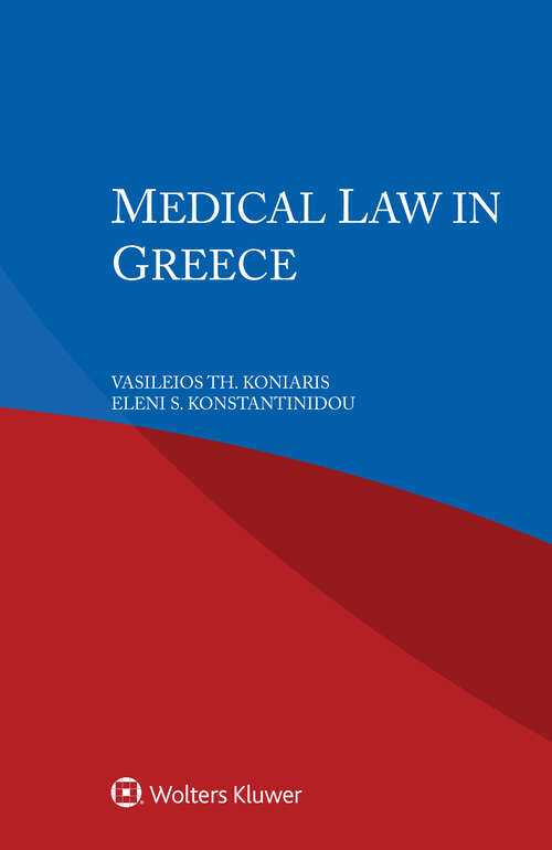 Book cover of Medical Law in Greece