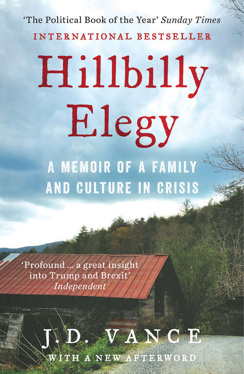 Book cover of Hillbilly Elegy: A Memoir of a Family and Culture in Crisis (ePub edition)