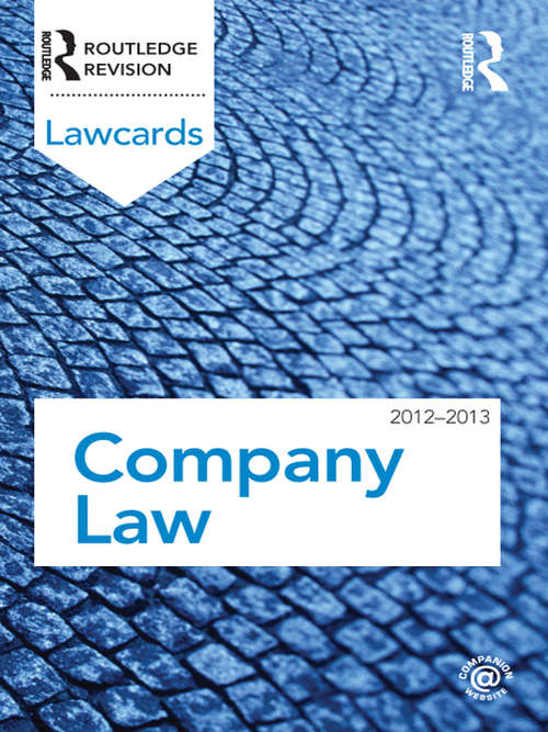 Book cover of Company Lawcards 2012-2013 (Lawcards)