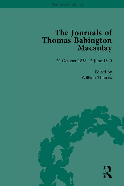 Book cover of The Journals of Thomas Babington Macaulay Vol 1