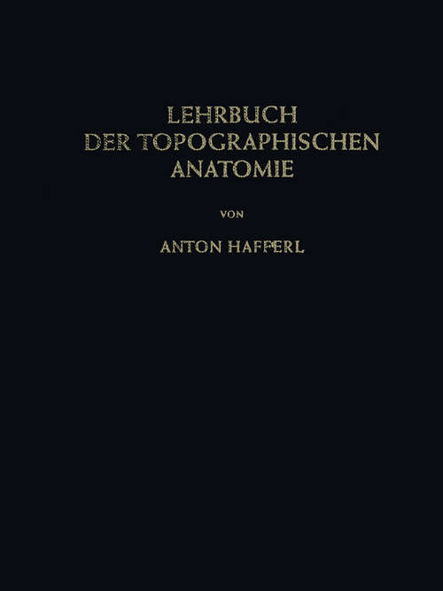 Book cover of Lehrbuch der topographischen Anatomie (1953)