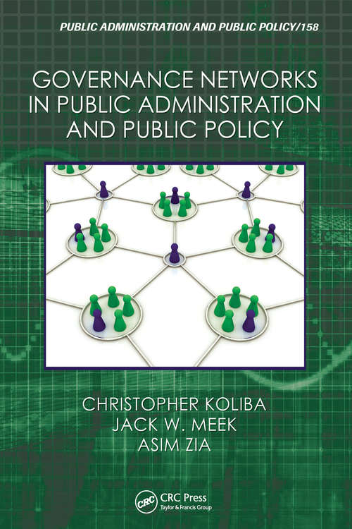 Book cover of Governance Networks in Public Administration and Public Policy (Public Administration and Public Policy)