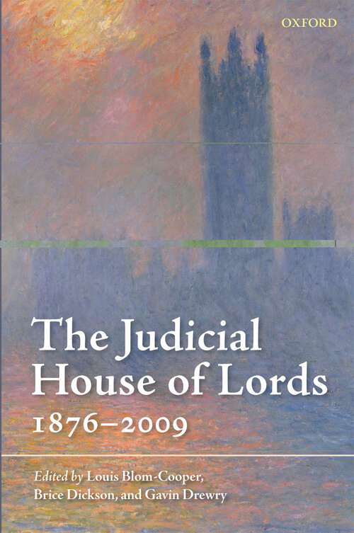 Book cover of The Judicial House of Lords: 1876-2009