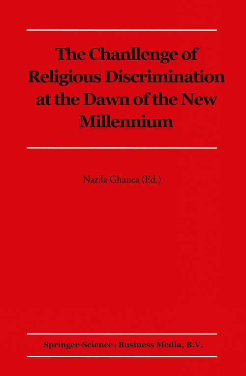 Book cover of The Challenge of Religious Discrimination at the Dawn of the New Millennium (2004)