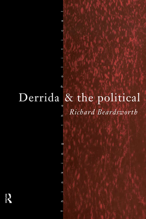 Book cover of Derrida and the Political (Thinking the Political)