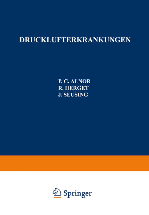 Book cover of Drucklufterkrankungen (1964)